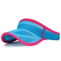Blau-rosa kontrastreiche Mesh-Sonnenblende mit atmungsaktivem Wabenstoff für Sport - Seeblau
