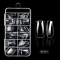 Kit de 120 pièces de capsules d'ongles transparentes professionnelles sans traces - Style Carré Transparent (BP001)