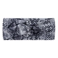 Elastisches Yoga-Stirnband mit Schlangenmuster und Knotendesign in Grau und Schwarz - Graue Schlange