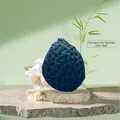 Soft dark blue honeycomb bath sponge ball with convenient hanging rope for daily cleansing - Dark Blue