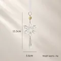 Hanging clear acrylic snowflake ornament with pearl and waterdrop pendant for Christmas decor - Snowflake String C