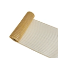 Light gold Christmas deco mesh ribbon with metallic gold stripes for festive wreaths - Champagne Gold Metallic Mesh (9m/Roll)