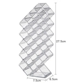 Clear acrylic makeup brush holder with 26 holes and dimensions of 27.5cm height - 28 Slots Fish-Shaped (27.5*7.5*6.5cm)