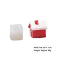 DIY silicone mold for Christmas house shaped aroma stone and candle making 3.8x4.1cm - Style C - Miniature House