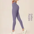 Nahtlose Yoga-Leggings mit hoher Taille in Gallen-Lila und Push-Up-Effekt für Fitness - Gallenlila