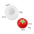 White silicone tomato mold for DIY scented candles with precise dimensions and weight - I4 Tomato