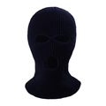 Winter thermal navy blue 3-hole knitted balaclava ski mask for outdoor sports - 3-Hole Design / Navy Blue