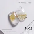 Fast-drying marble nail ink in N.02 featuring transparent gold foil and artistic texture - 02# (Gilding)