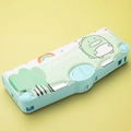 Green dinosaur theme large capacity multi-functional pencil case for kids with sharpener - Green Dinosaur