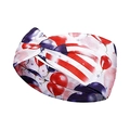 Vintage knot headband with American flag stars and stripes for yoga and running - 5# (Balloon Stars Print)