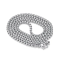 Silver stainless steel box chain necklace with lobster clasp in a professional flat lay - 3mm*60cm Chain / Silver