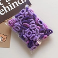 Lot de chouchous en peluche violets aux teintes claires et foncées pour filles - Chouchous à Fleurs Violets