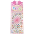 DIY diamond heart sticker set with pink lace flower and colorful gemstones - Flower Lace 1