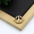 18K gold plated MOM pendant connector with colorful crystals for DIY jewelry making - MOM Figure Silhouette Style