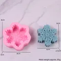 Molde de silicona copo de nieve 3D para velas con dimensiones y peso detallados - 4# (8x8cm) / Rosa