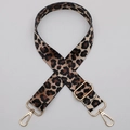 Adjustable leopard print bag strap with gold metal buckles for crossbody handbags - No. 657 Leopard Print Gold Hook