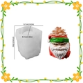 Santa Claus silicone mold for DIY flower pots and candle cups with 8.9cm height dimensions - Santa Claus Flower Pot
