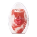 Waterdruppel make-up spons met marmerpatroon in beschermhoes met merkbekroning - Schuine Snit Vorm