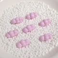 Pink cloud resin beads for jewelry making set on white bead background 7 pieces - 17*24mm / Small Purple 1pc