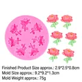Stampo in silicone rosa per rose artigianali in resina e decorazioni floreali - 4# (B1012/Rosa) / Rosa