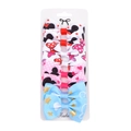 Lot de 5 nœuds pour cheveux filles avec motifs Mickey Mouse et étoiles bleues - 429-2 Mickey Noir Rouge à Pois