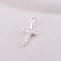 S925 sterling silver micro-pave letter T pendant with sparkling cubic zirconia. - Letter T / Gold