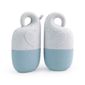 Elephant shaped facial ice roller in grey and blue premium silicone for massage - Elephant Style-Gray Blue