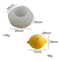 Silicone mold for lemon fruit candle making with dimensions and weight measurements - D13 Lemon