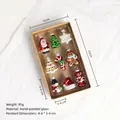 Set of 9 hand-painted glass Christmas ornaments featuring Santa and Snowman in a gift box - Style C (Set of 9)