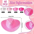 Set di 48 mini cappelli da cowboy olografici in quattro tonalità di rosa per decorazioni - Rosa Pesca Glitter