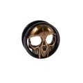 Bronze beast skull ear tunnel plug with black base for body piercing jewelry - 8mm / Skull - Pulley Style