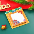 Foglietti adesivi gatto di Natale con testo Merry Christmas, 6x6cm e blocco da 30 fogli - Gattino Felice / 30 Fogli/Blocco