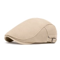 Boina de malla transpirable en beige arena con hebilla de metal ajustable trasera - Ajustable / Caqui