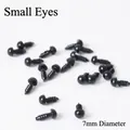 7mm diameter black plastic safety eyes for handmade dolls and plush toy DIY crafts - Small Eyes 20 Pcs