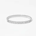 Polished silver stainless steel bangle with heart engravings and sparkling crystal inlay - Silver Hollow Heart Zirconia Style (PD1251)