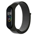Dark grey nylon sport loop band for smart fitness tracker with black integrated frame - Dark Olive