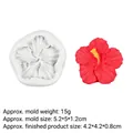 Moule en silicone hibiscus A347 pour fondant et argile avec textures pétales - Style Hibiscus (A347) / Gris