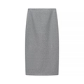 Grijze midi-kokerrok voor dames van hoogwaardige wolmix voor zakelijke kostuums - S / Grijze Midi Rok