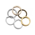 Flat metal key ring kit in five colors including gold silver gun-black and rose gold - Multicolor