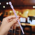 Pink marble acetate hair stick with twist design for elegant hair styling - 17# Pink Purple Marble