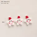 Three cute star-shaped Christmas wool felt pendants with red hats and 6cm size marking - No.34 Pack of 3-Star with Hat