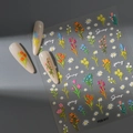 Détails de stickers d'ongles 5D avec motifs de marguerites et reliefs de printemps - Relief Floral de Printemps (FEB-917)