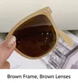 Gafas de sol plegables anti-UV con montura color té y cristales té para mujer - Té Merganser (1ª Generación)