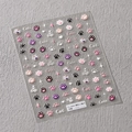 Autocollants 3D en relief patte de chat pour ongles, rose et violet, modèle TS-3040 - Style Pattes de Chat en Relief (TS-3660)