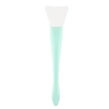 Silicone face mask applicator brush with a soft white head and mint green handle - Light Blue Handle White Head