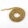 Collier à chaîne box carrée en acier inoxydable doré avec fermoir mousqueton style punk - 5.0MM*60CM Or
