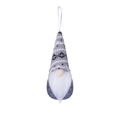 Christmas faceless gnome ornament in gray and white knitted style for tree hanging decoration - Gray Zigzag Hat