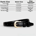 Femme fine ceinture cuir noir minimaliste accessoire mode pour robe et jean chic - Boucle Mors / Noir