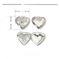 Spécifications du médaillon coeur avec dimensions 29mm x 29mm et poids de 4,5g - Coeur Épais/Relief Rose / 29x29mm / Argent Grand Coeur (VG717)