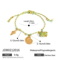 Blue and yellow woven ocean bracelet with stainless steel shell and fish pendants - Yellow Blue Green Woven Conch Fish Style (JDB0212016)